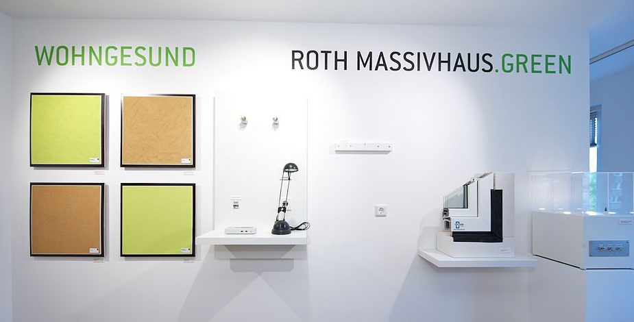 In den Berliner Kundenzentren werden die ROTH-MASSIVHAUS.GREEN-Produkte ausgestellt. Foto: Roth-Massivhaus