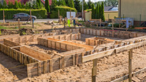 Baustelleneinrichtung beim Hausbau